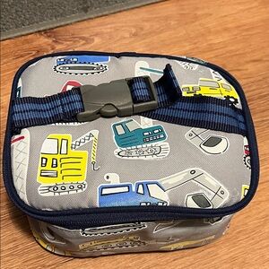 Pottery Barn Kids Mackenzie Construction Glow-in-Dark Lunch Bag Gray